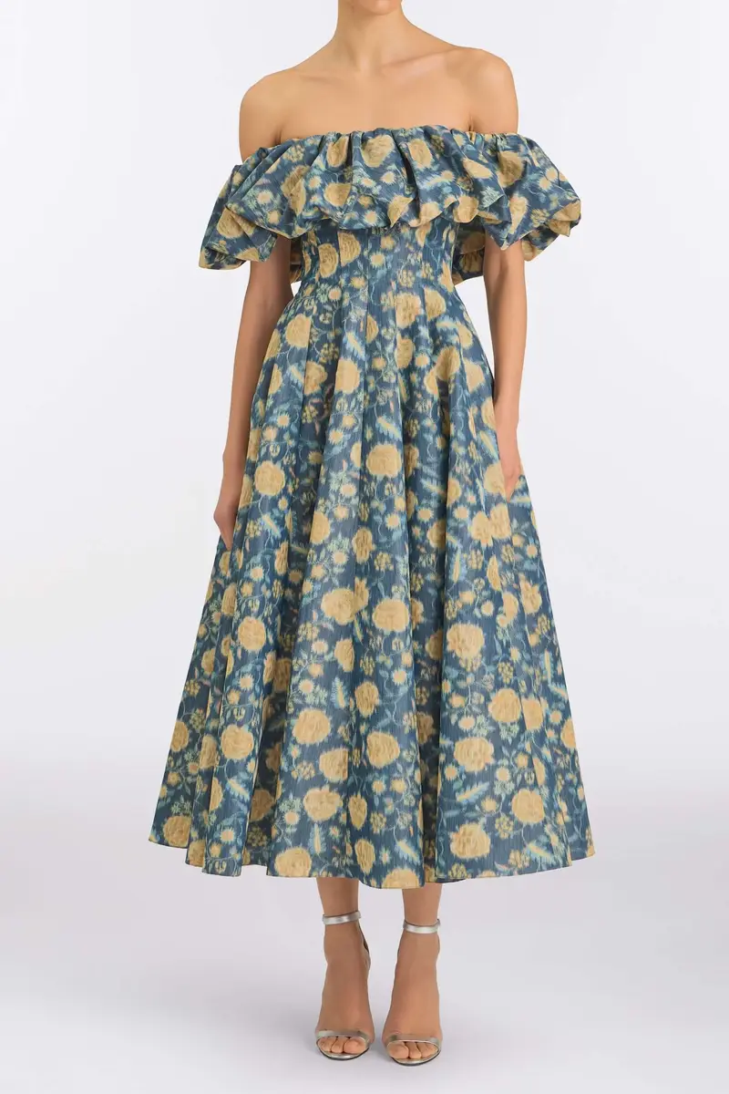 Markarian Freesia Dusk Marigold Ikat Midi Dress | Thumbnail 2 Markarian Freesia Dusk Marigold Ikat Midi Dress | Thumbnail 2