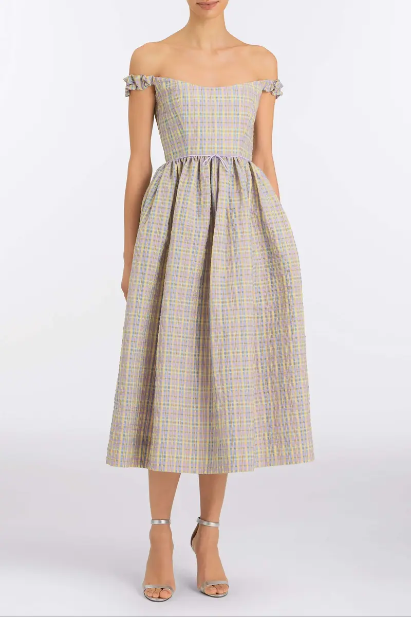 Markarian Ginger Pastel Plaid Midi Dress | Thumbnail 2 Markarian Ginger Pastel Plaid Midi Dress | Thumbnail 2