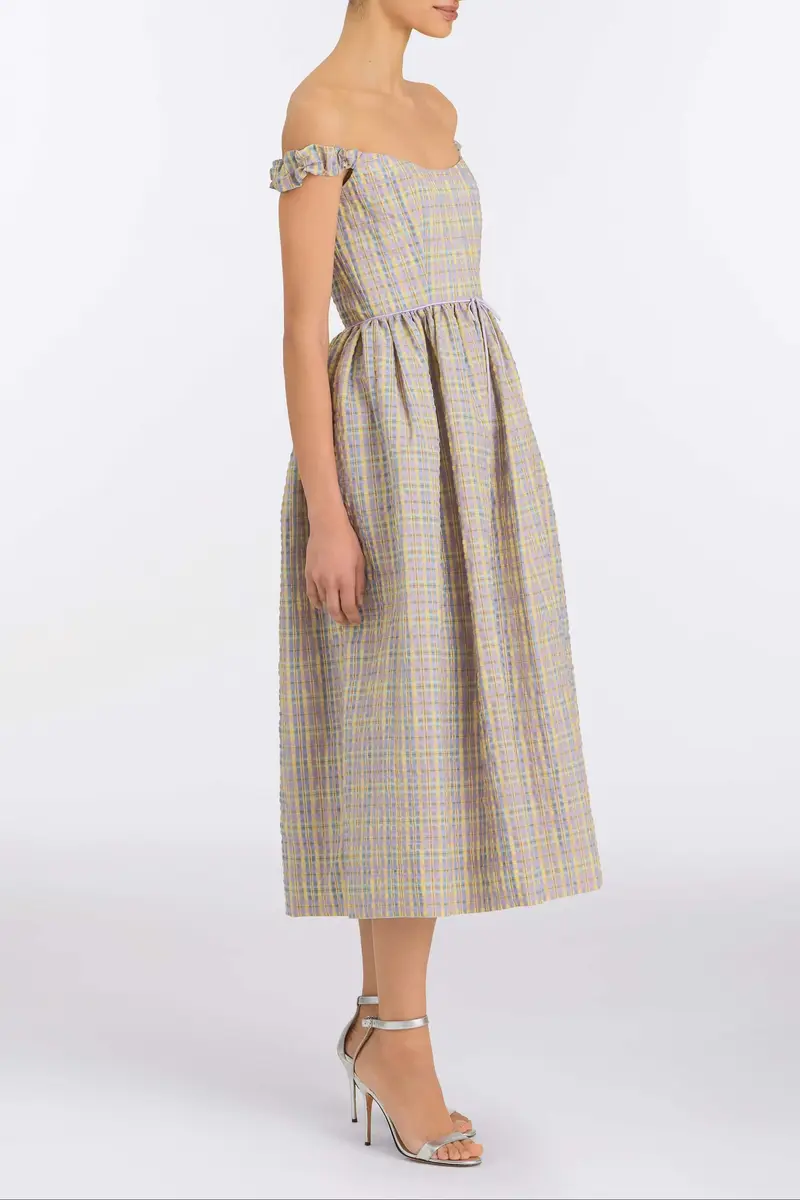 Markarian Ginger Pastel Plaid Midi Dress | Thumbnail 3 Markarian Ginger Pastel Plaid Midi Dress | Thumbnail 3