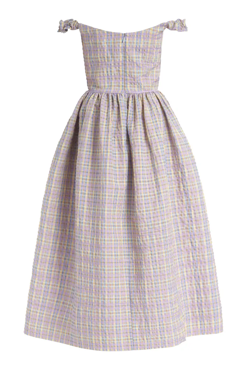 Markarian Ginger Pastel Plaid Midi Dress | Thumbnail 5 Markarian Ginger Pastel Plaid Midi Dress | Thumbnail 5