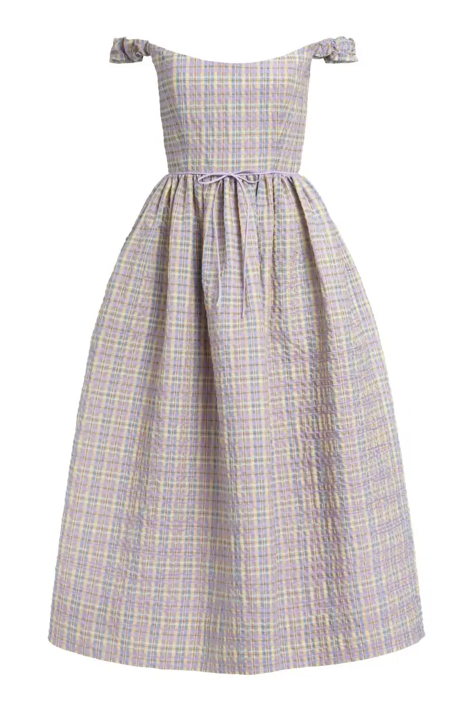 Markarian Ginger Pastel Plaid Midi Dress | Image 1 Markarian Ginger Pastel Plaid Midi Dress | Image 1