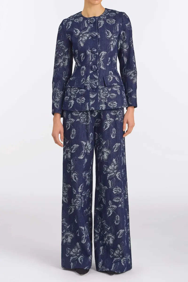 Markarian Ila Floral Denim Trousers | Thumbnail 2