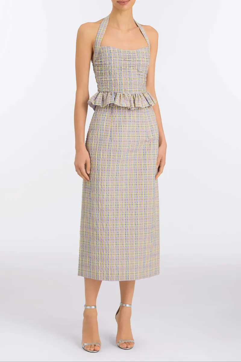 Markarian Kit Pastel Plaid Halter Top | Thumbnail 2