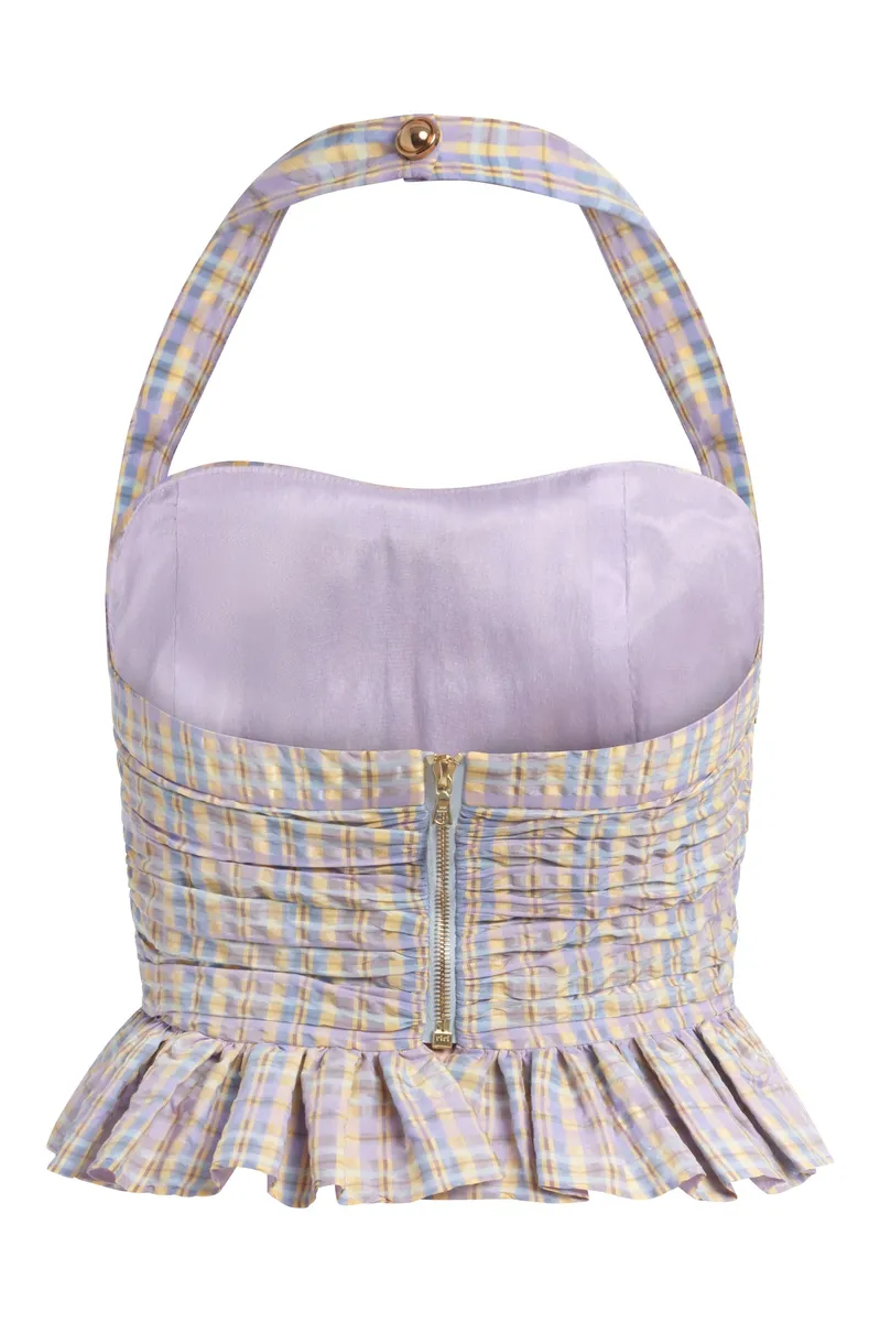 Markarian Kit Pastel Plaid Halter Top | Thumbnail 5