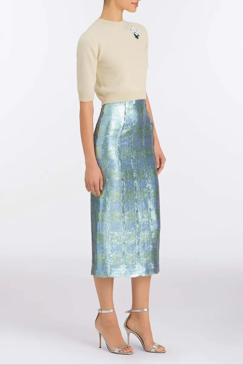 Markarian Lucida Gingham Sequin Skirt | Thumbnail 4 Markarian Lucida Gingham Sequin Skirt | Thumbnail 4