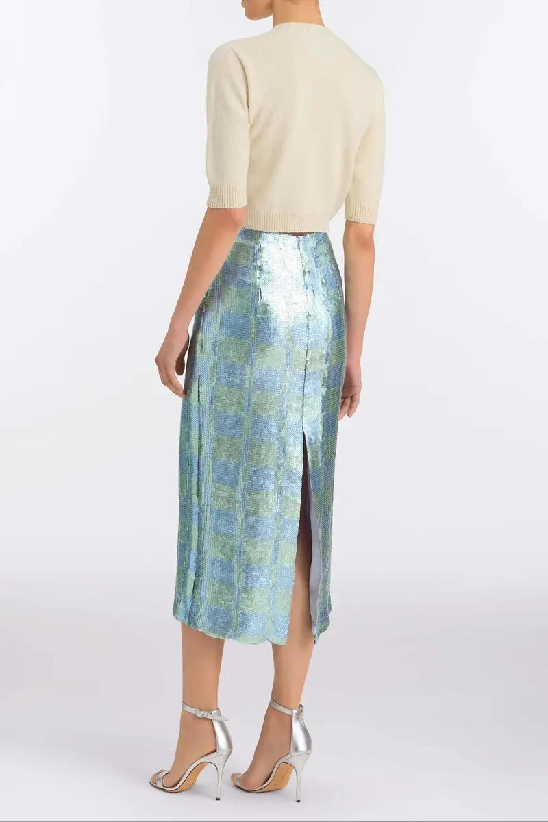 Markarian Lucida Gingham Sequin Skirt | Thumbnail 5 Markarian Lucida Gingham Sequin Skirt | Thumbnail 5