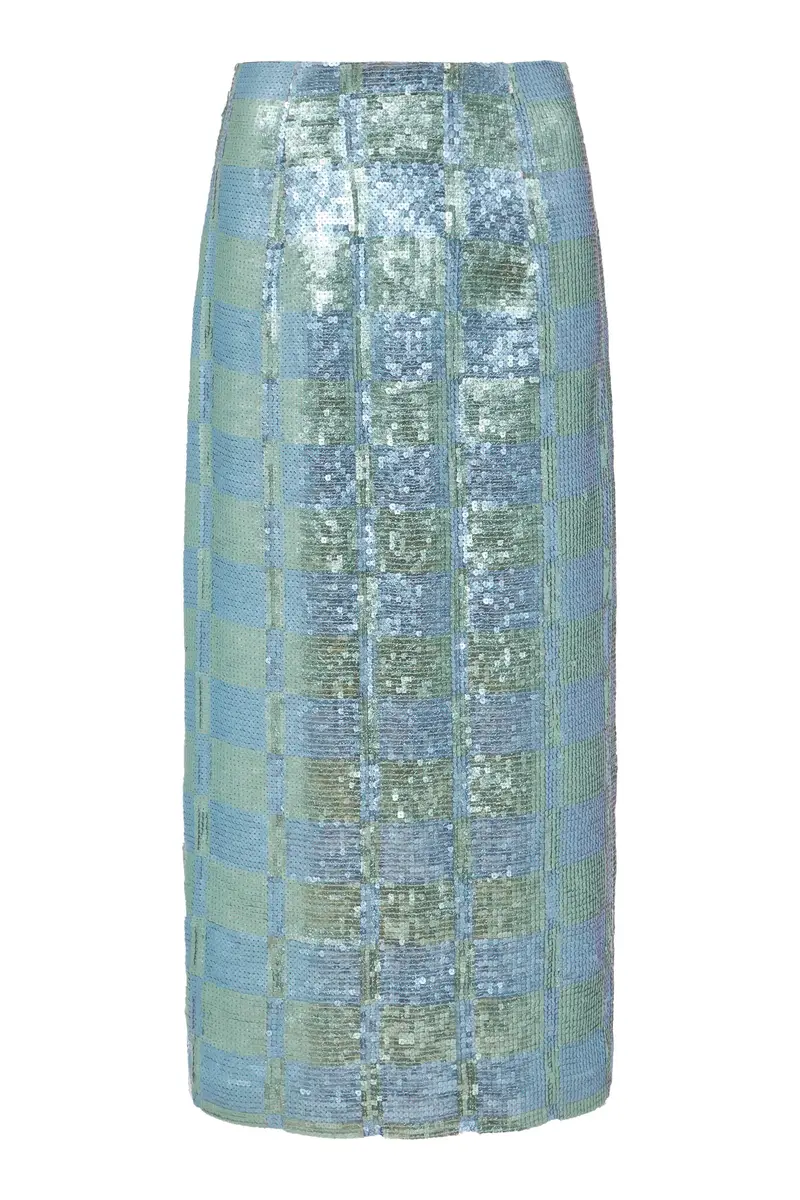 Markarian Lucida Gingham Sequin Skirt | Image 1 Markarian Lucida Gingham Sequin Skirt | Image 1