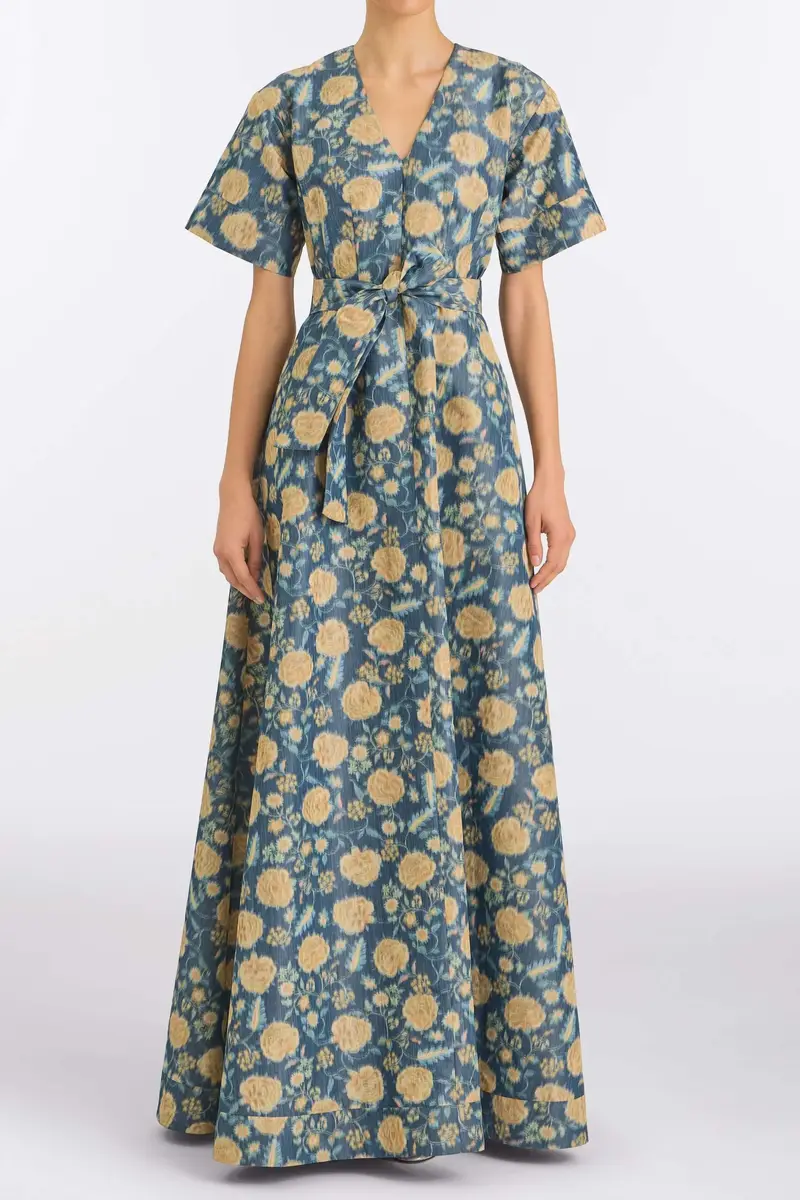 Markarian Margaretta Dusk Marigold Ikat Gown | Thumbnail 5