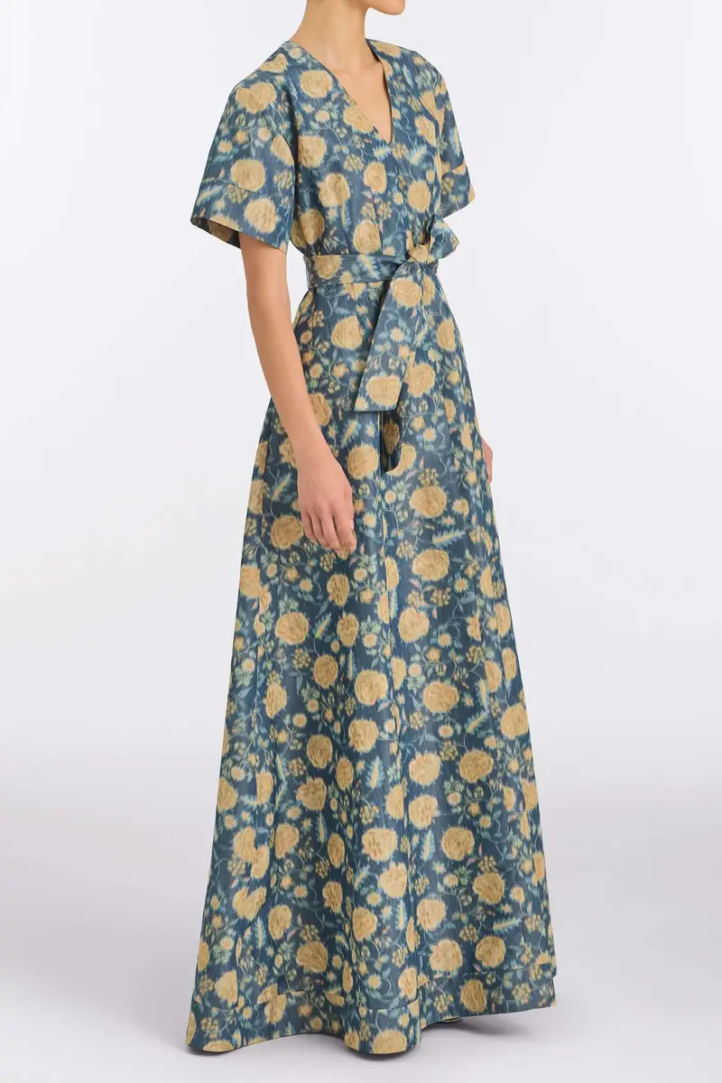 Markarian Margaretta Dusk Marigold Ikat Gown | Thumbnail 6