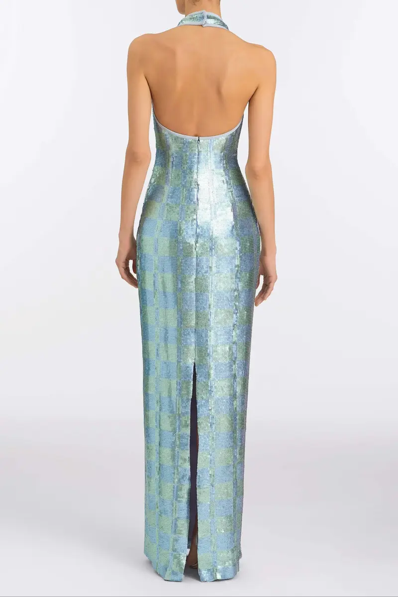 Markarian Nerine Gingham Sequin Gown | Thumbnail 4 Markarian Nerine Gingham Sequin Gown | Thumbnail 4