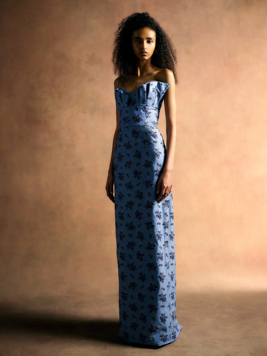 Markarian Rita Navy Bouquet Gown | Thumbnail 3