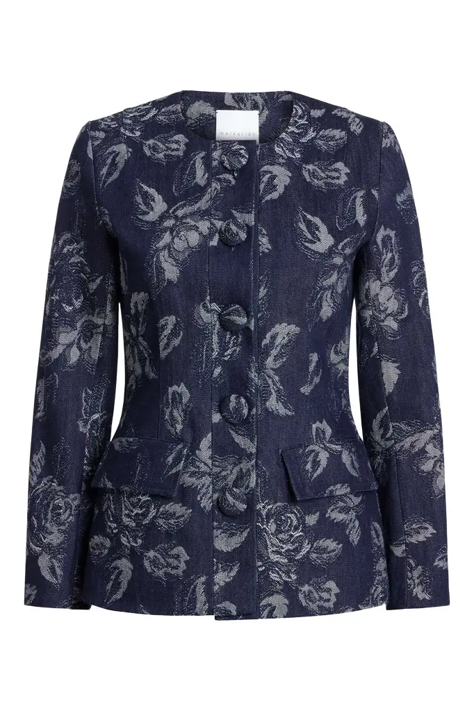 Markarian Savane Floral Denim Jacket Top | Image 1 Markarian Savane Floral Denim Jacket Top | Image 1