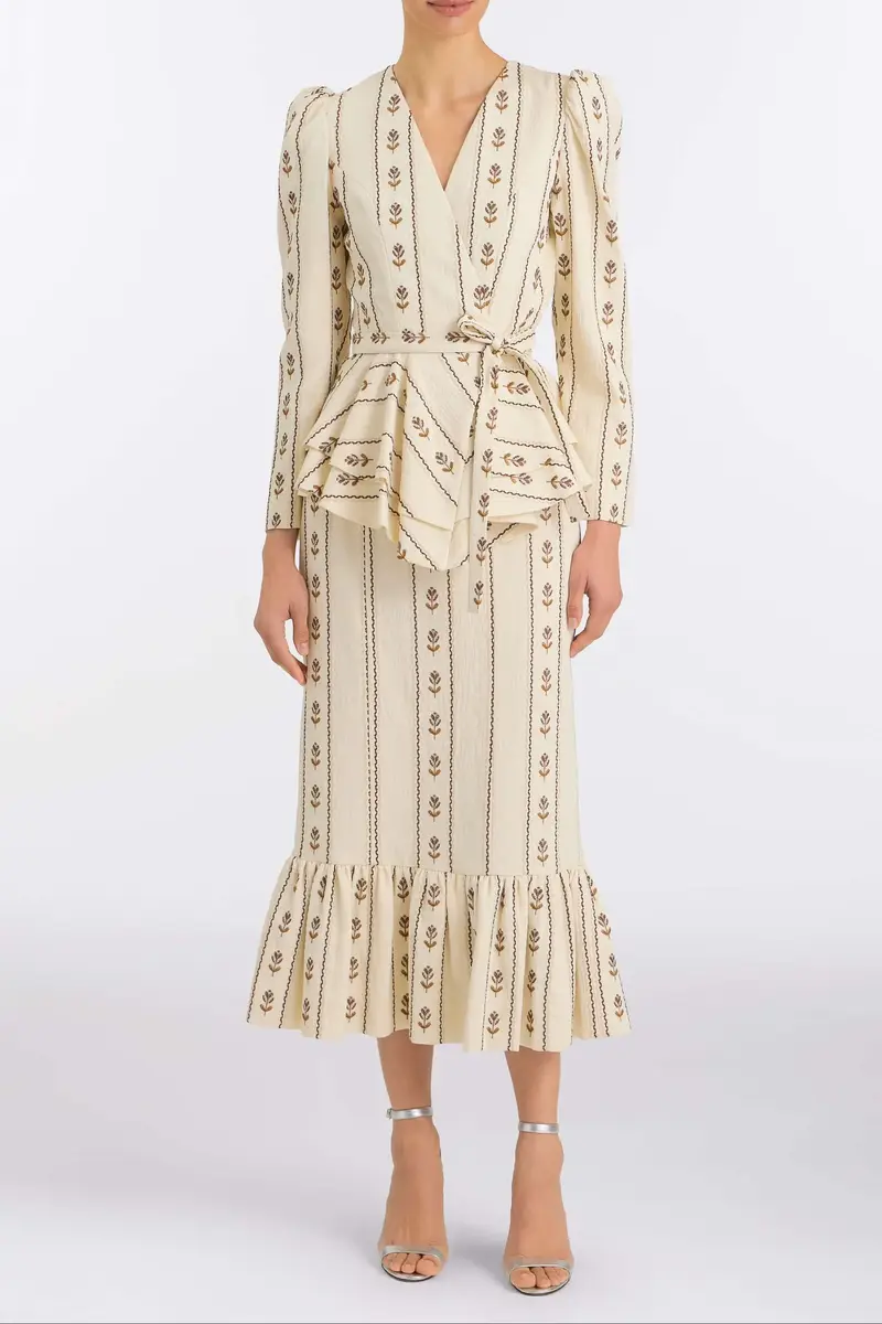 Markarian Suri Ivory Linen Skirt | Thumbnail 2