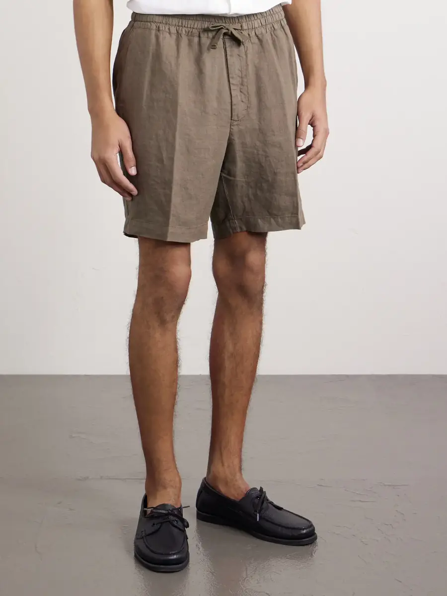 Altea Samuel Straight-Leg Linen Drawstring Shorts | Thumbnail 3