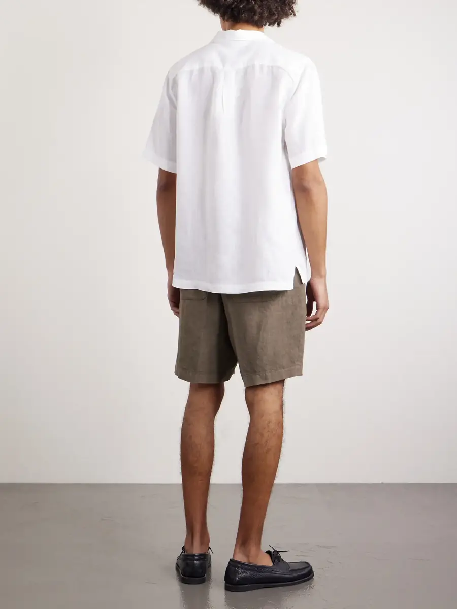 Altea Samuel Straight-Leg Linen Drawstring Shorts | Thumbnail 4