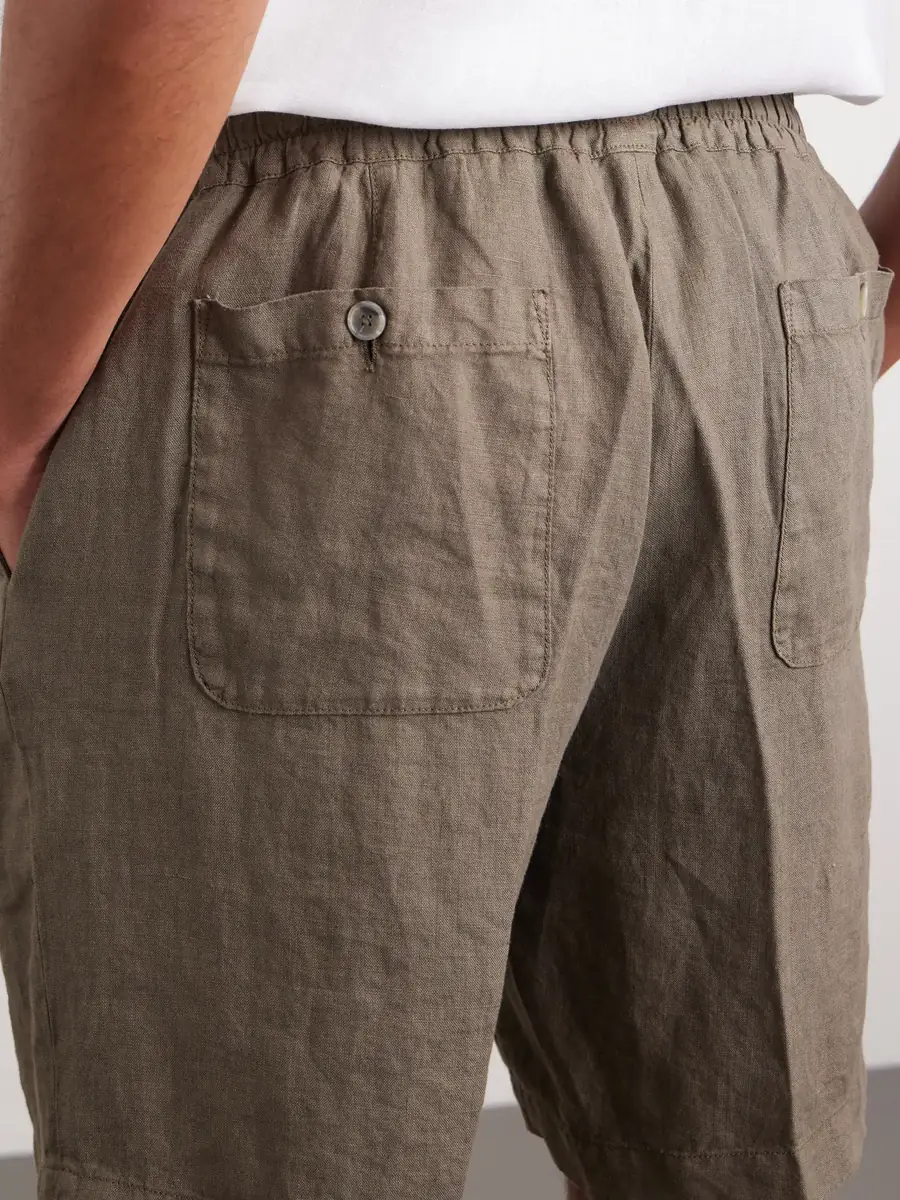 Altea Samuel Straight-Leg Linen Drawstring Shorts | Thumbnail 5