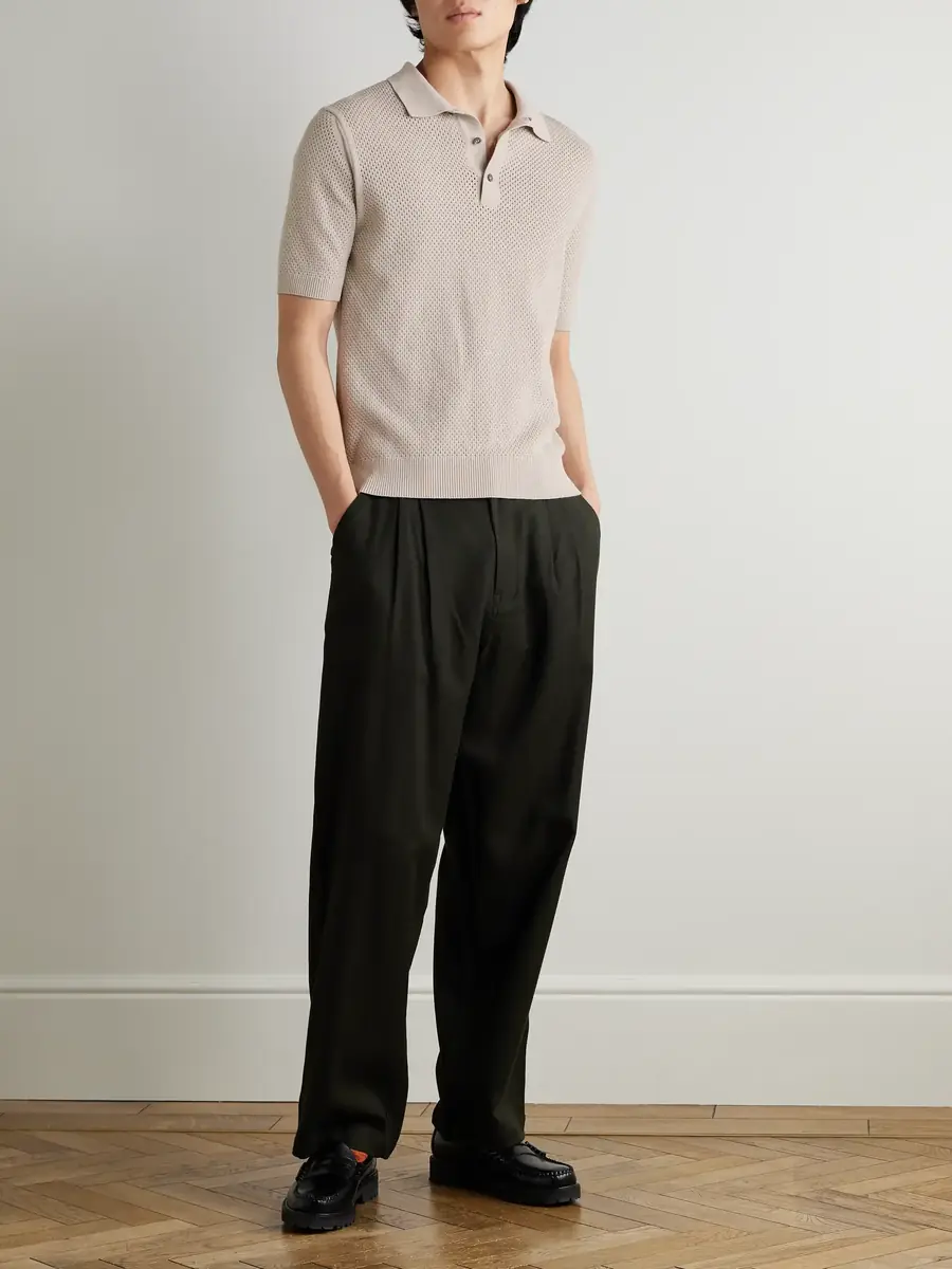 Sunspel Cotton-Mesh Polo Shirt | Thumbnail 2 Sunspel Cotton-Mesh Polo Shirt | Thumbnail 2