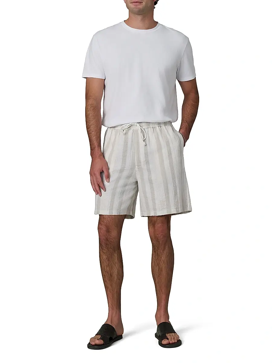 Joe's Jeans Men's Cabana Dobby Striped Cotton-Linen Shorts | Thumbnail 2 Joe's Jeans Men's Cabana Dobby Striped Cotton-Linen Shorts | Thumbnail 2