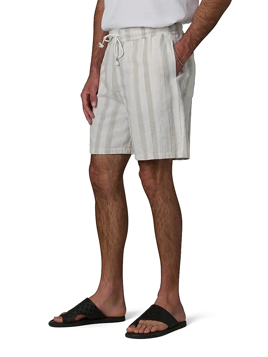 Joe's Jeans Men's Cabana Dobby Striped Cotton-Linen Shorts | Thumbnail 4 Joe's Jeans Men's Cabana Dobby Striped Cotton-Linen Shorts | Thumbnail 4
