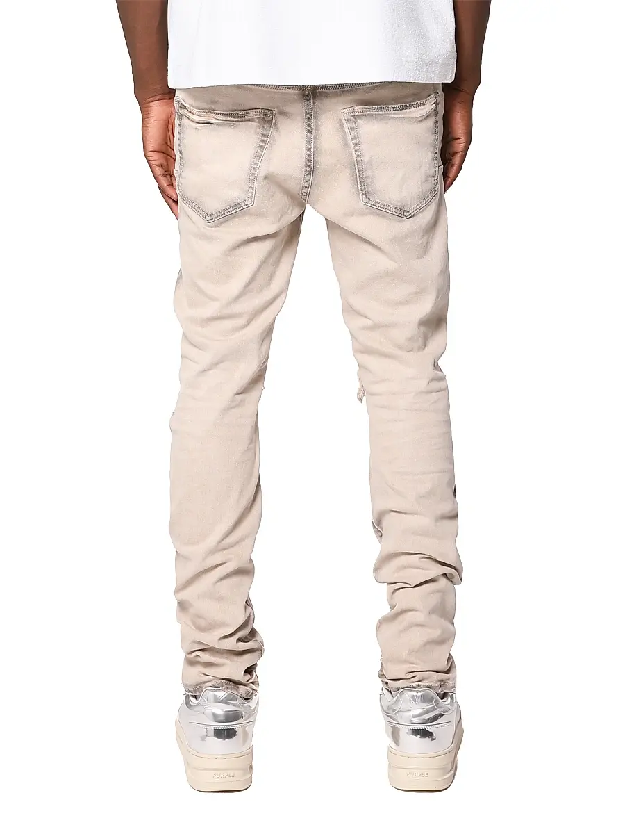 Purple Brand Men's Distressed Stretch Cotton Skinny Jeans | Thumbnail 2