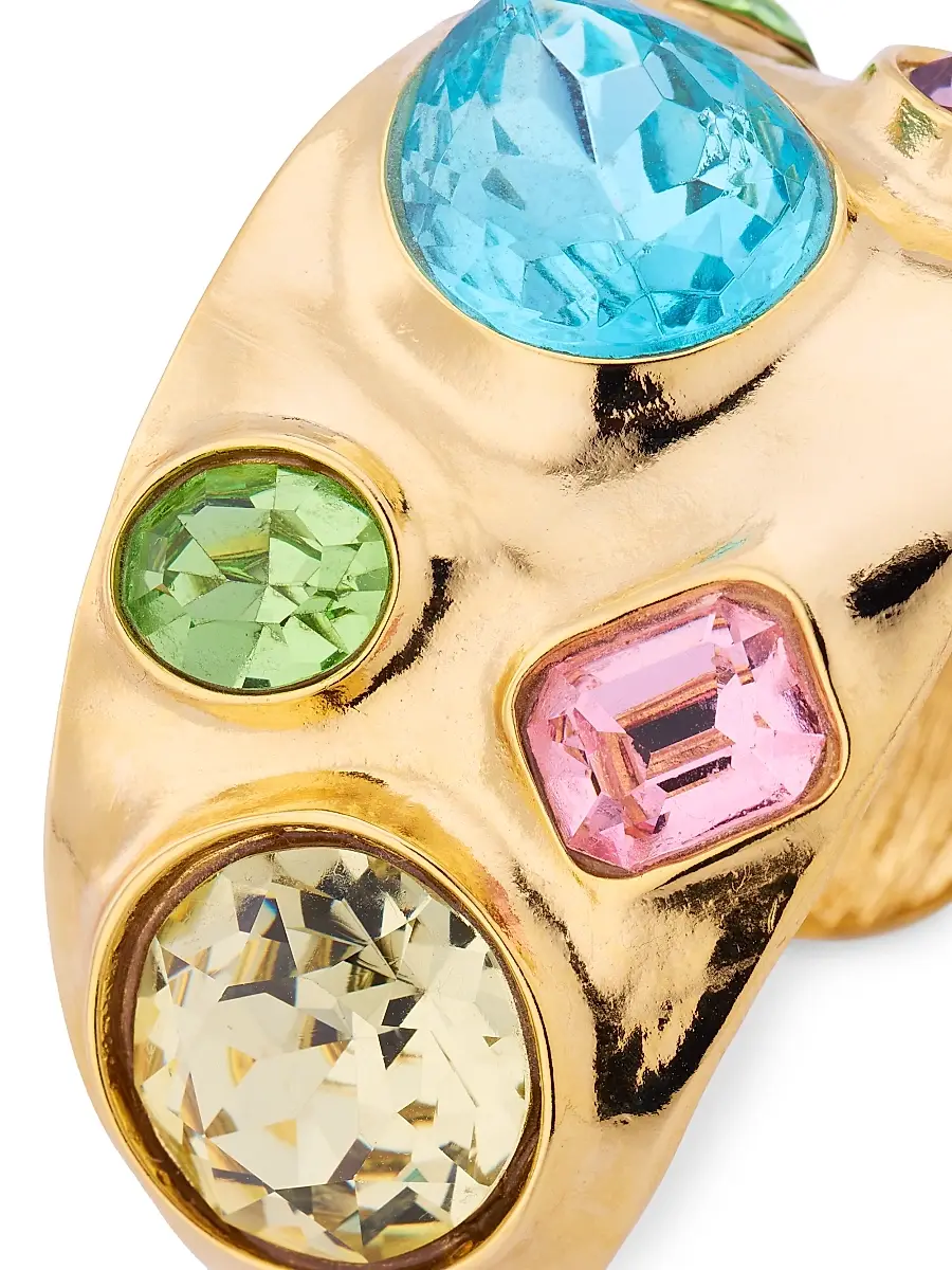 Kenneth Jay Lane Women's 22K-Gold-Plated & Glass Crystal Cuff - Multi Pastel Gem | Thumbnail 4 Kenneth Jay Lane Women's 22K-Gold-Plated & Glass Crystal Cuff - Multi Pastel Gem | Thumbnail 4