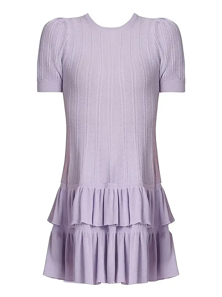 Women's Sloan Pointelle Knit Ruffle Minidress Women's Sloan Pointelle Knit Ruffle Minidress