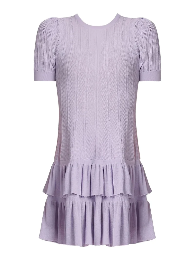 Women's Sloan Pointelle Knit Ruffle Minidress Women's Sloan Pointelle Knit Ruffle Minidress