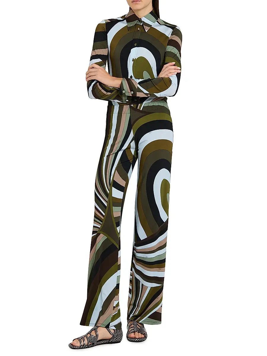 PUCCI Women's L'Alba Printed Jersey Satin Regular-Fit Pants | Thumbnail 2 PUCCI Women's L'Alba Printed Jersey Satin Regular-Fit Pants | Thumbnail 2
