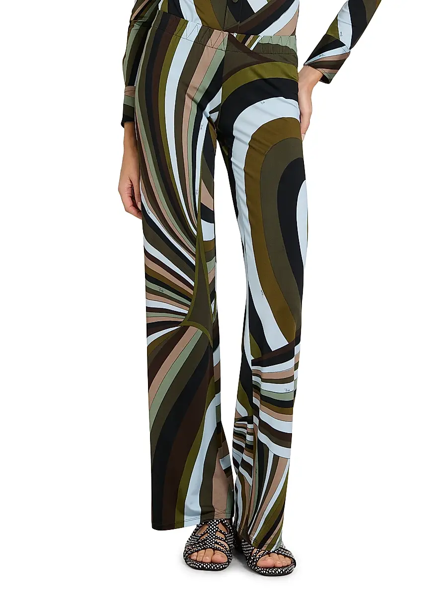 PUCCI Women's L'Alba Printed Jersey Satin Regular-Fit Pants | Thumbnail 3 PUCCI Women's L'Alba Printed Jersey Satin Regular-Fit Pants | Thumbnail 3