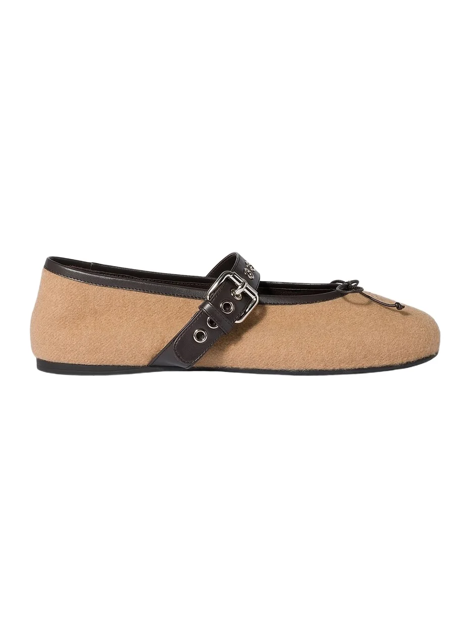 Miu Miu Women's Wool Ballerinas