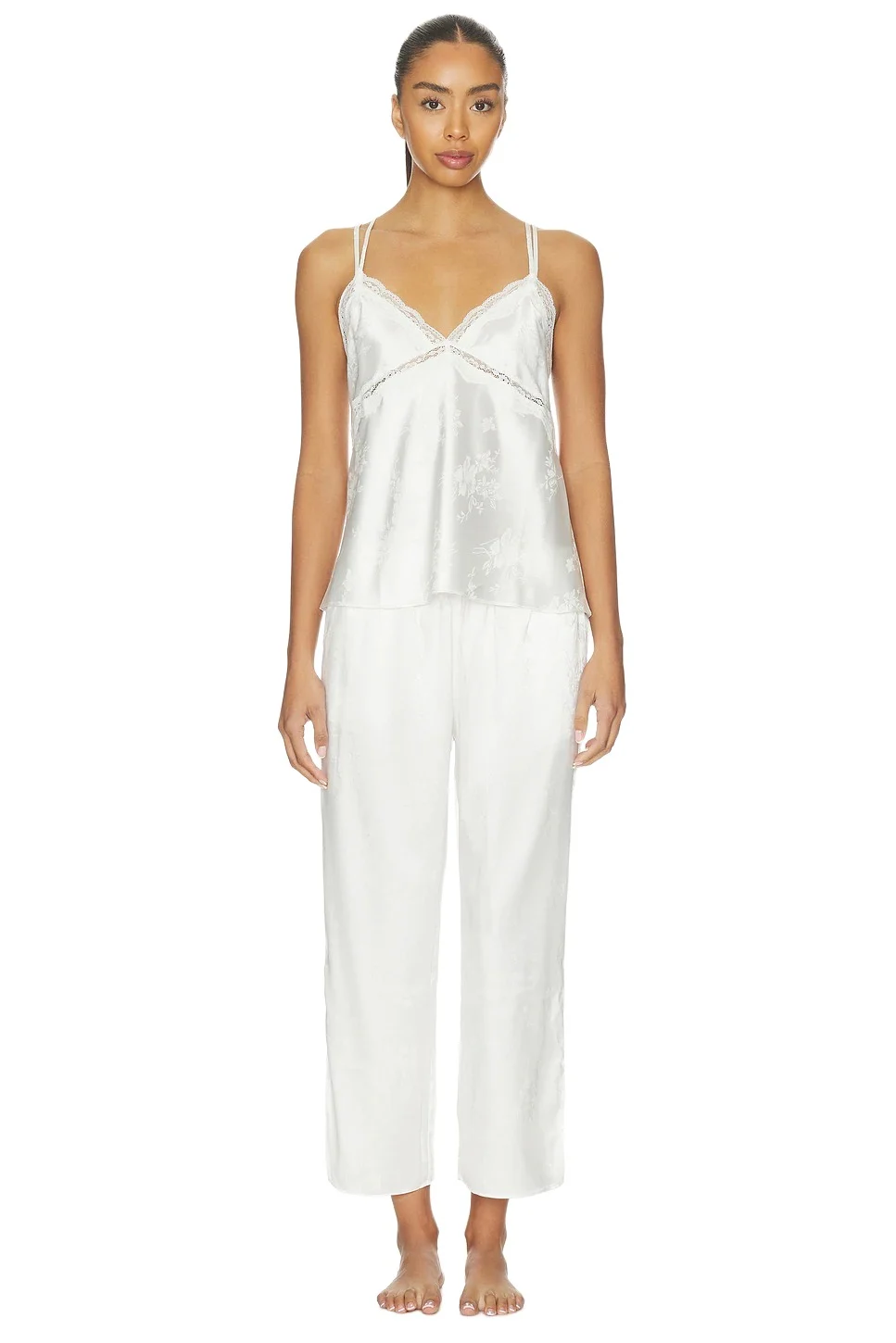 Florence Solid Jacquard Charmeuse Capri Set Florence Solid Jacquard Charmeuse Capri Set