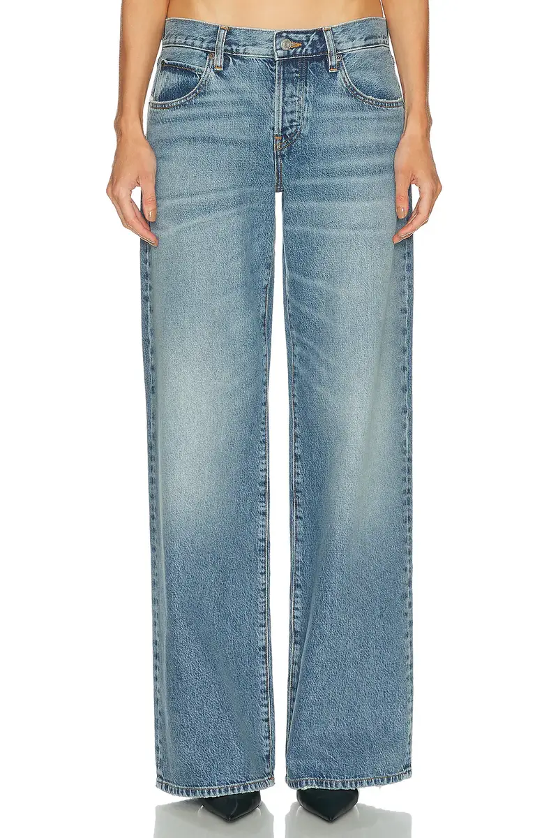 Frame x Alexandra Leclerc The Leo Low Rise Baggy Jean | Thumbnail 3 Frame x Alexandra Leclerc The Leo Low Rise Baggy Jean | Thumbnail 3