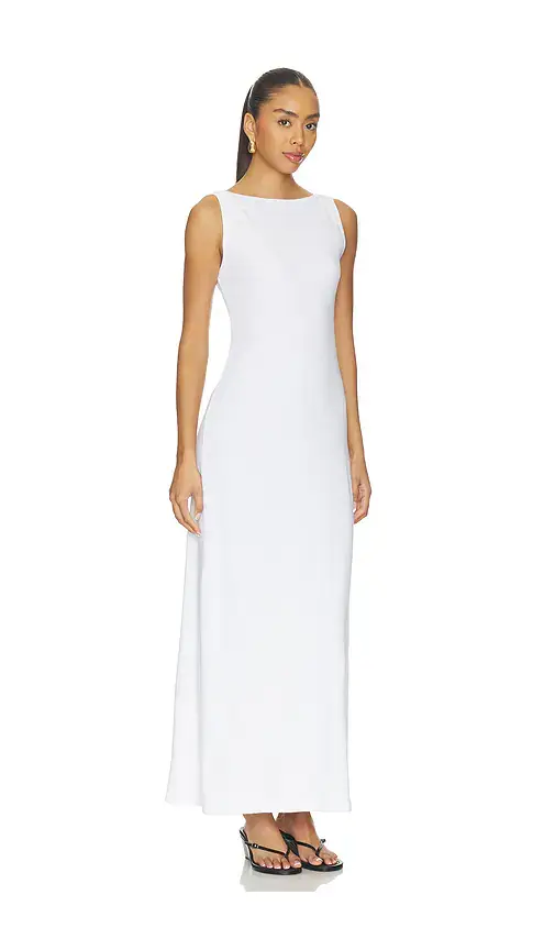 LESET Nando Boatneck Maxi Dress | Thumbnail 2
