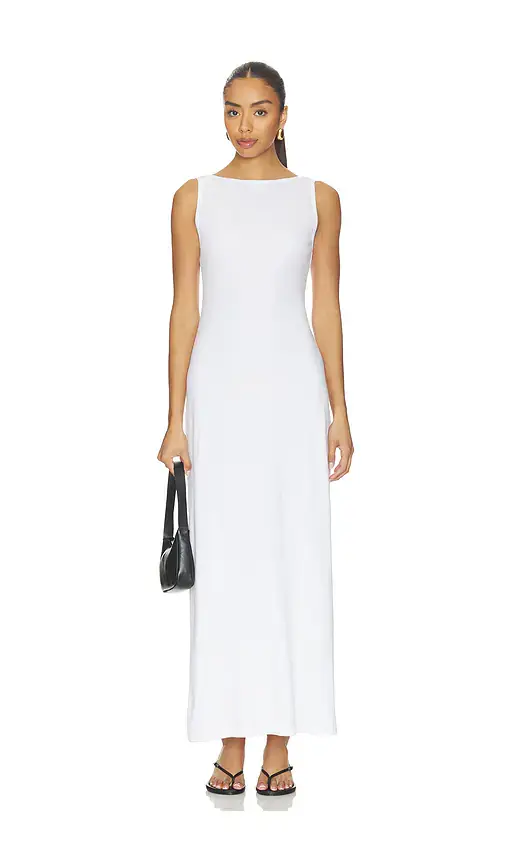 LESET Nando Boatneck Maxi Dress
