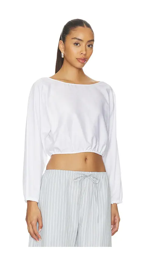 LESET Yoko Long Sleeve Blouson Top | Thumbnail 2