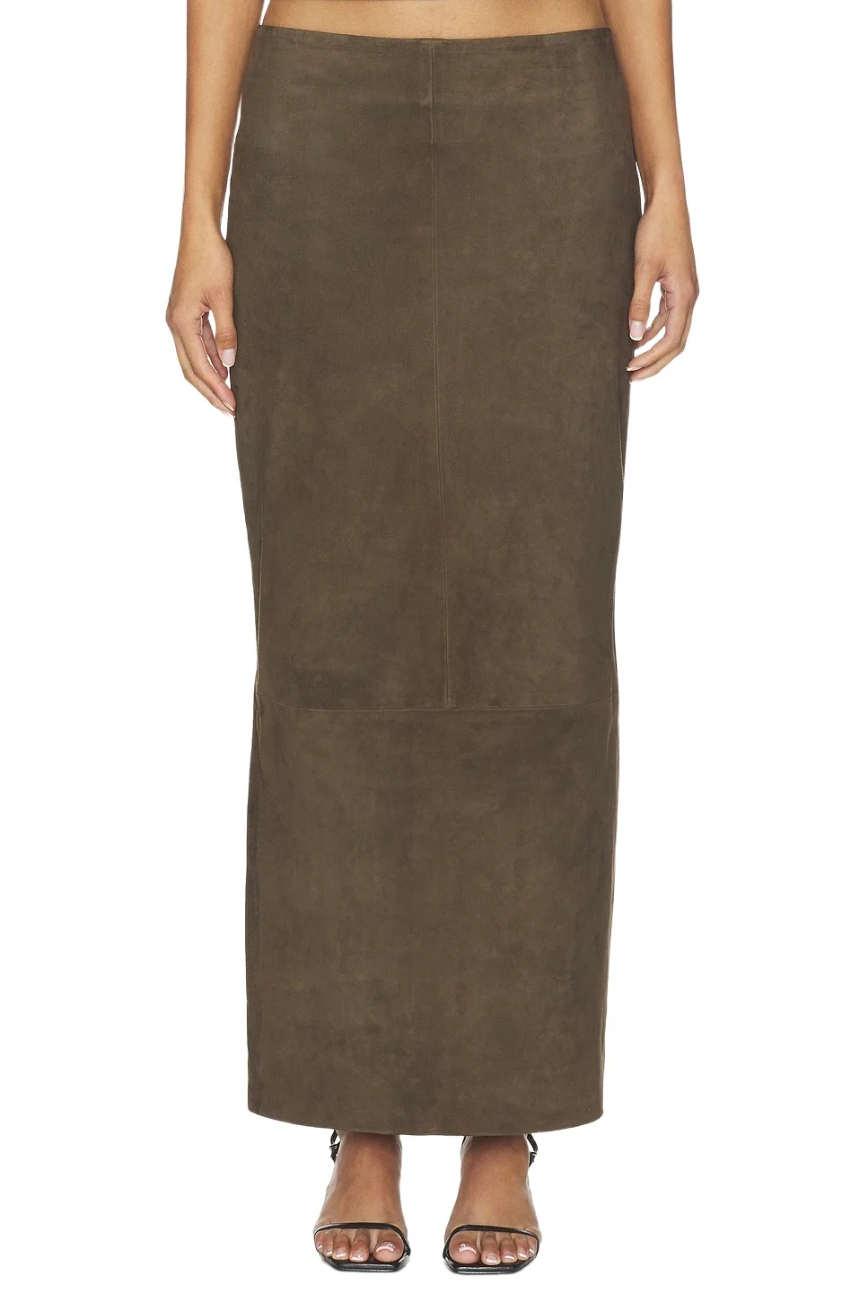 St. Agni Suede Column Skirt
