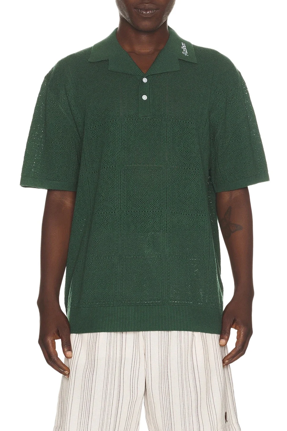 Malbon Resort Crochet Polo
