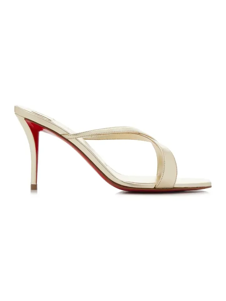 Mulazee Cross 80mm Metallic Leather Sandals Mulazee Cross 80mm Metallic Leather Sandals