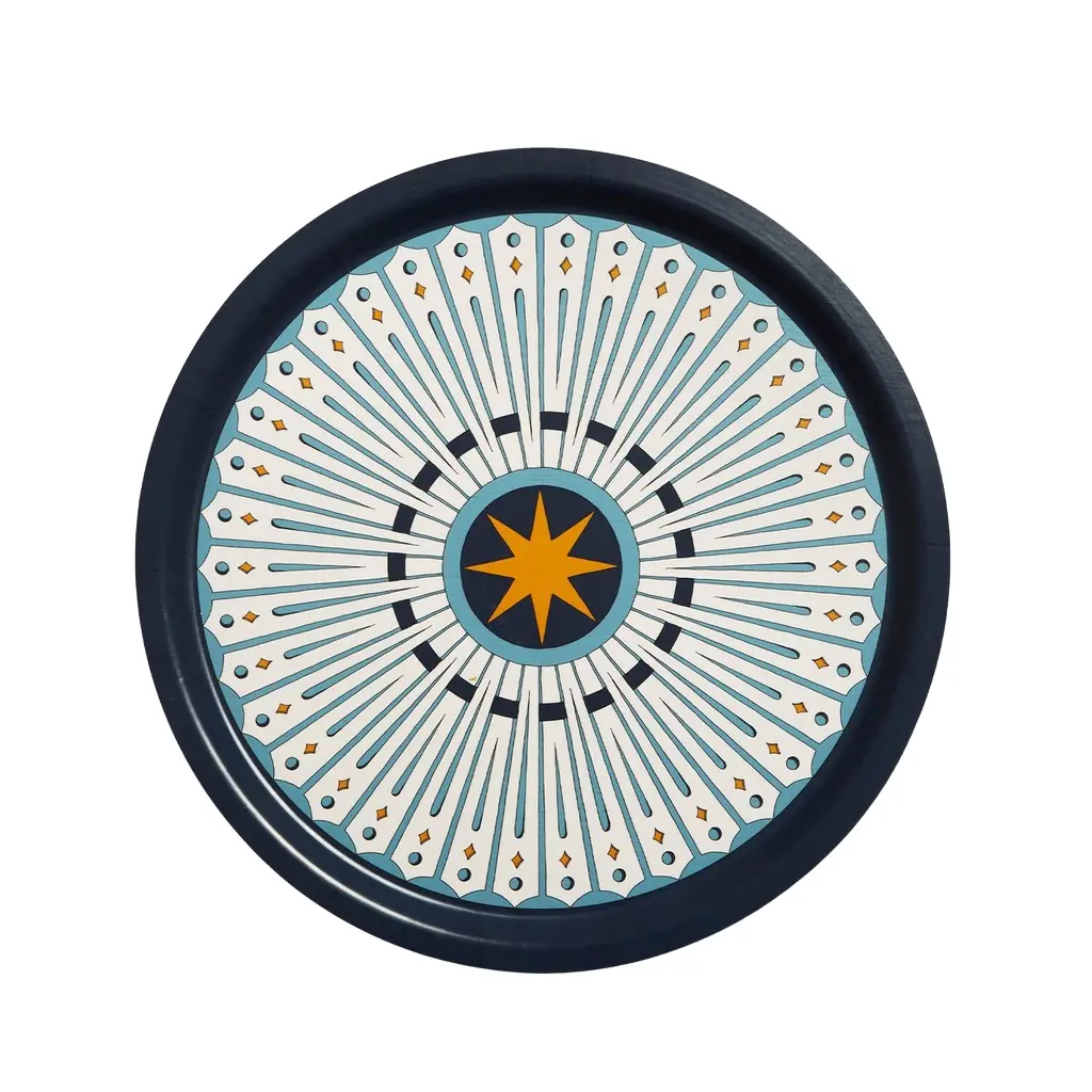 La DoubleJ Round Printed Tray