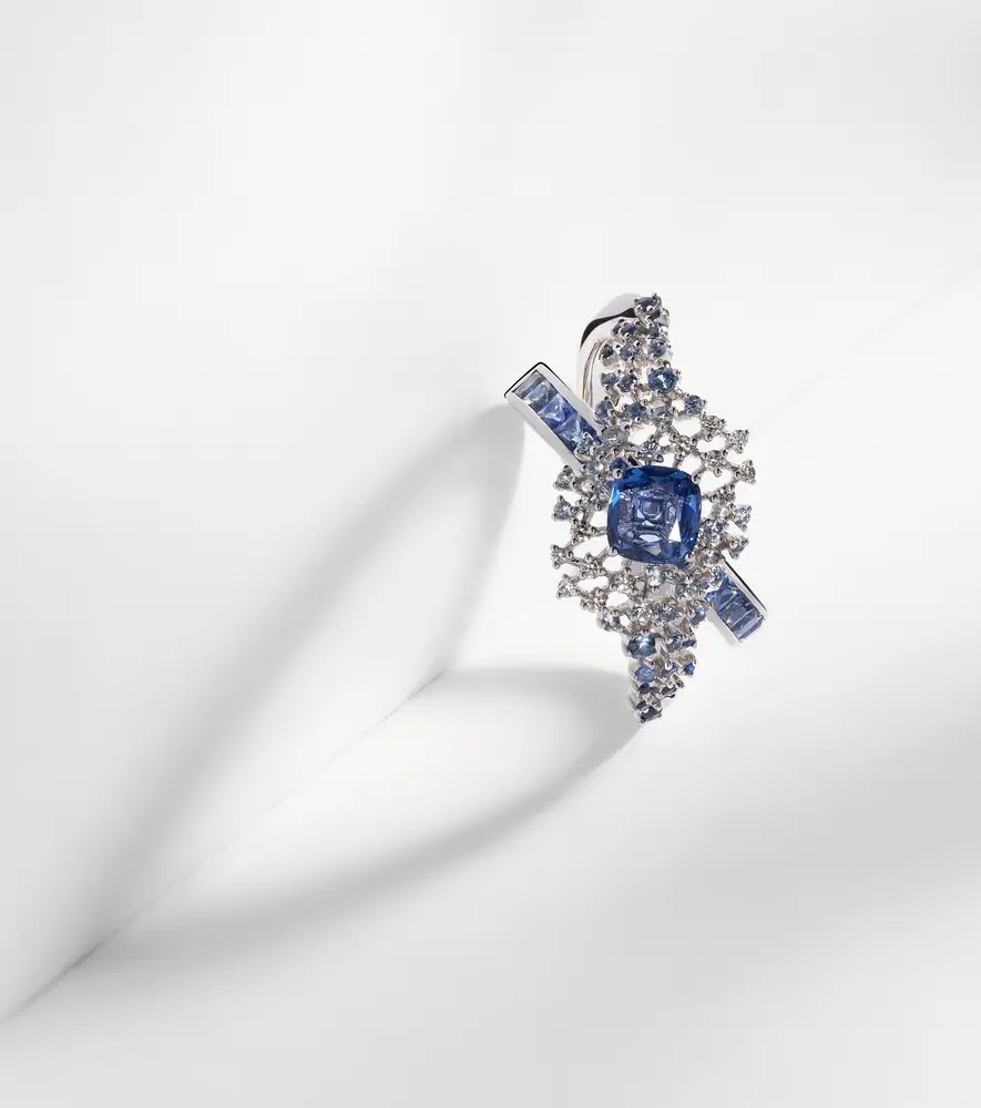Ananya Scatter Orbit 18kt white gold ring with sapphires and diamonds | Thumbnail 3 Ananya Scatter Orbit 18kt white gold ring with sapphires and diamonds | Thumbnail 3