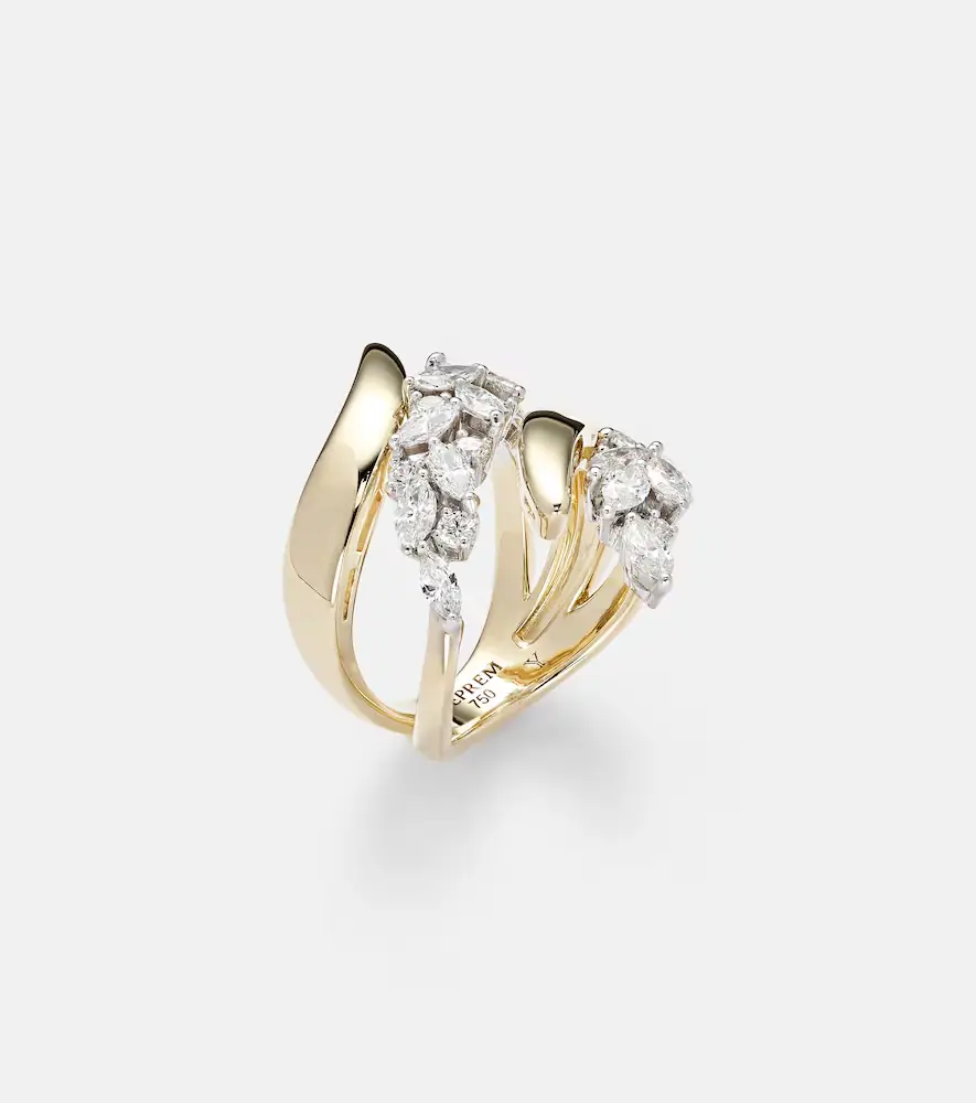 YEPREM Golden Strada 18kt gold and white gold ring with diamonds | Thumbnail 2 YEPREM Golden Strada 18kt gold and white gold ring with diamonds | Thumbnail 2