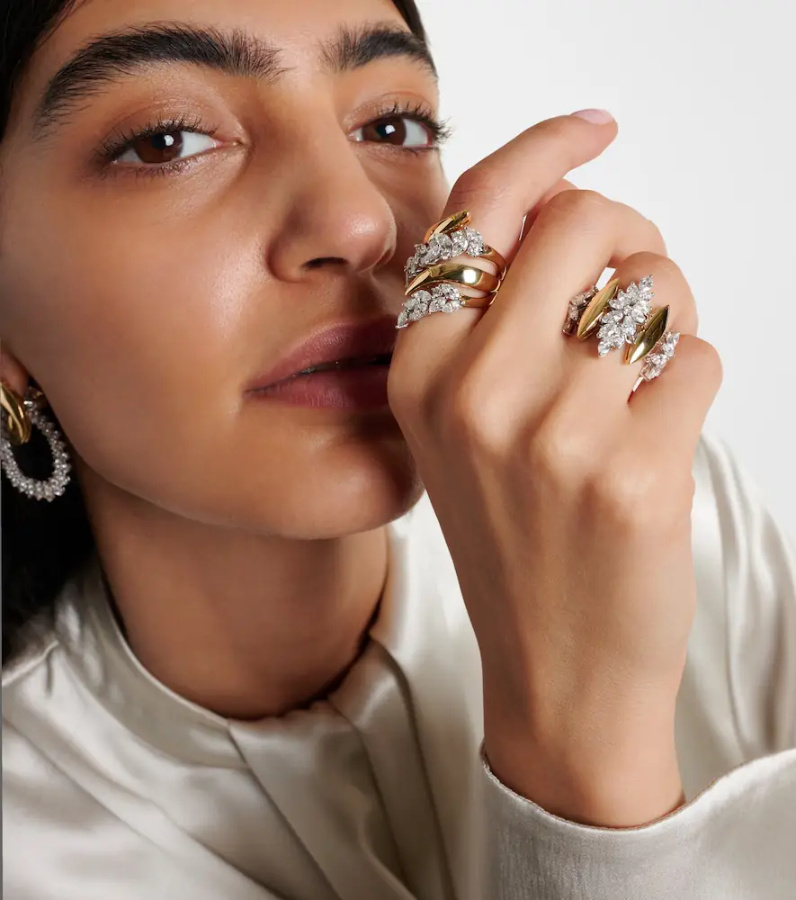 YEPREM Golden Strada 18kt gold and white gold ring with diamonds | Thumbnail 5 YEPREM Golden Strada 18kt gold and white gold ring with diamonds | Thumbnail 5