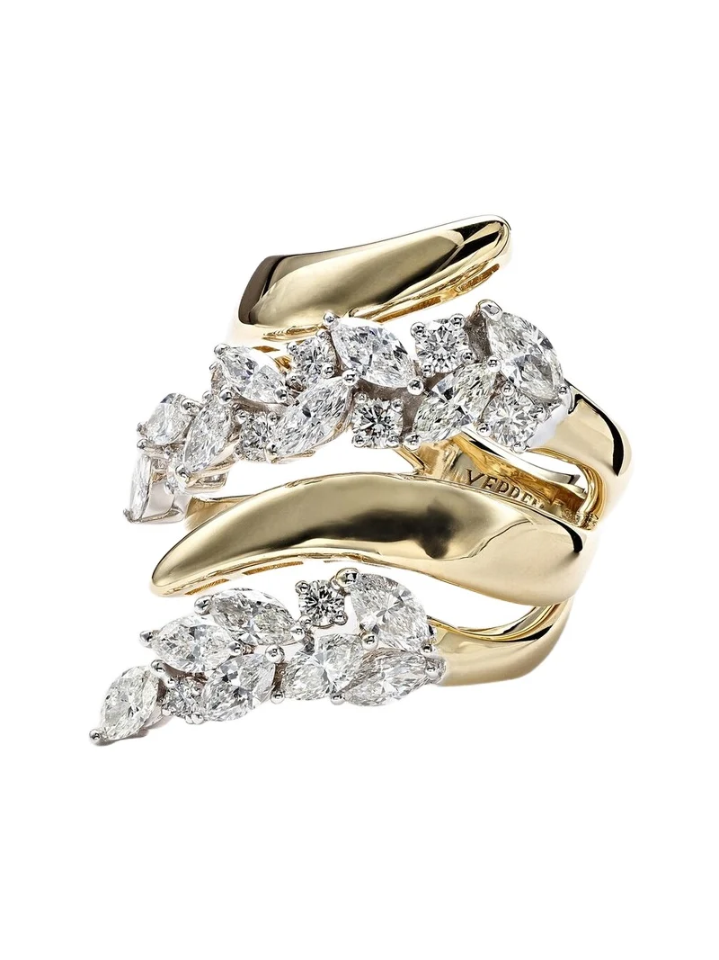 Golden Strada 18kt gold and white gold ring with diamonds Golden Strada 18kt gold and white gold ring with diamonds