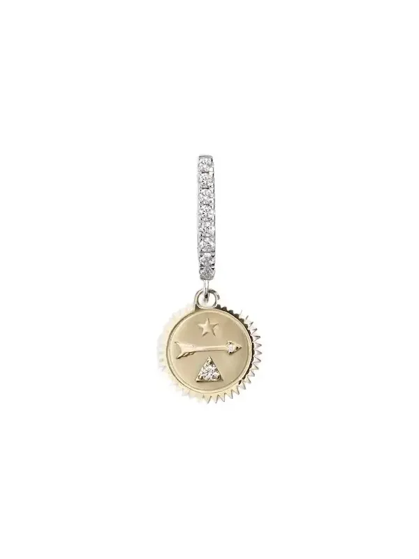 Dream Mini 18kt yellow and white gold single earring with diamonds Dream Mini 18kt yellow and white gold single earring with diamonds