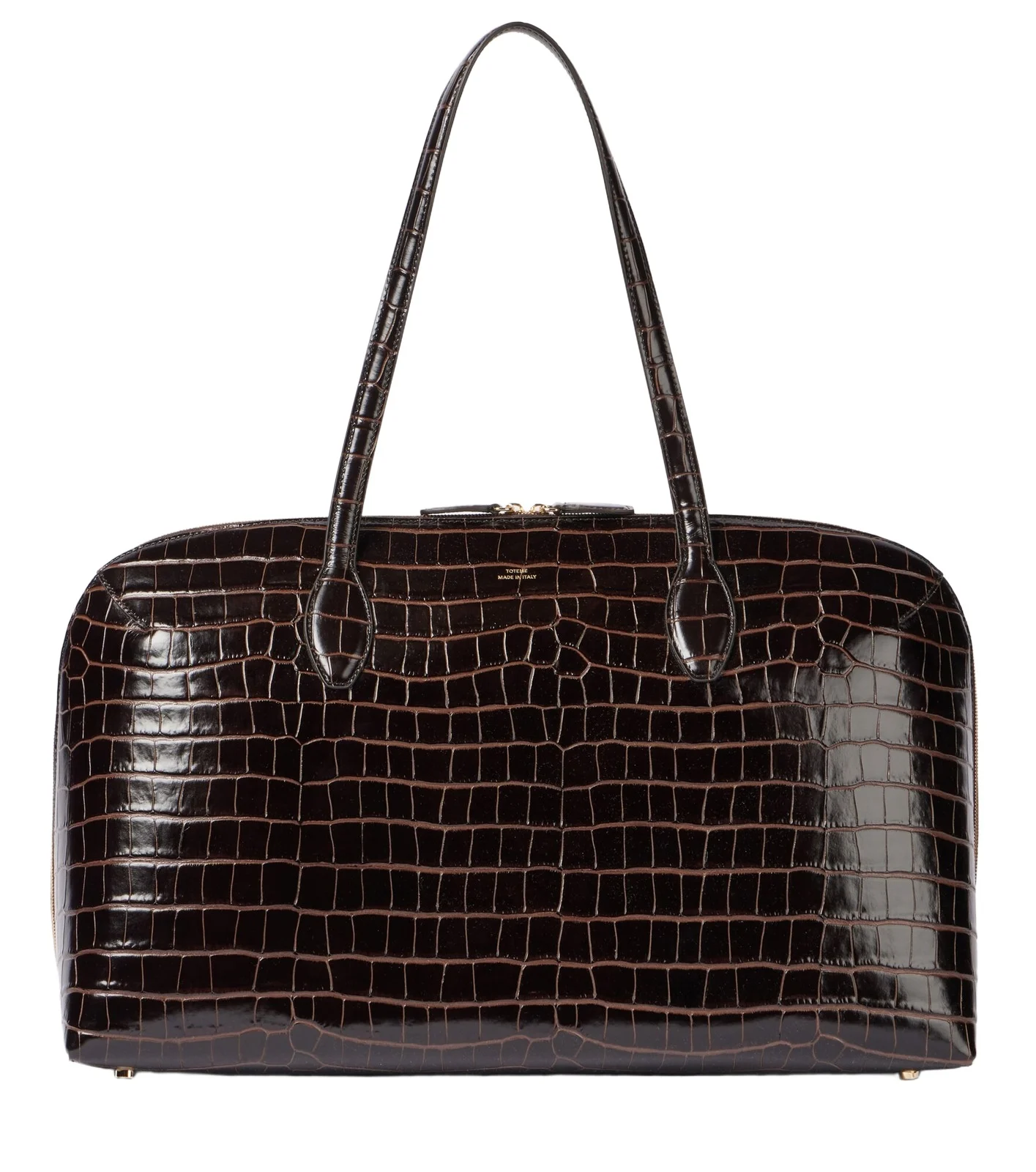 Croc-effect leather tote bag Croc-effect leather tote bag