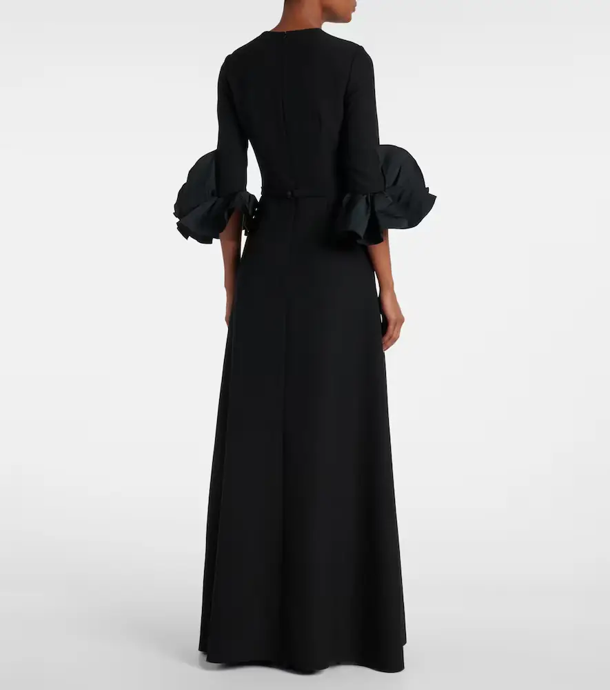 Safiyaa Belted ruffled crêpe gown | Thumbnail 5 Safiyaa Belted ruffled crêpe gown | Thumbnail 5