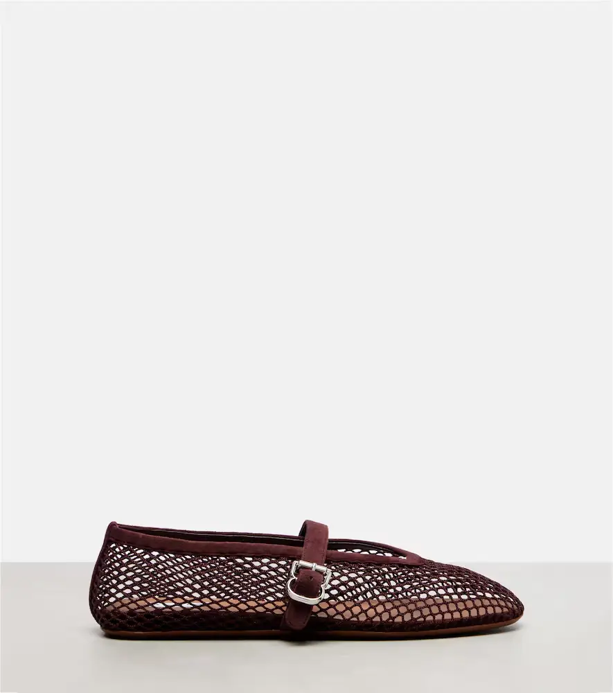 Alaïa Alaïa Ballerine fishnet Mary Jane flats | Thumbnail 3 Alaïa Alaïa Ballerine fishnet Mary Jane flats | Thumbnail 3