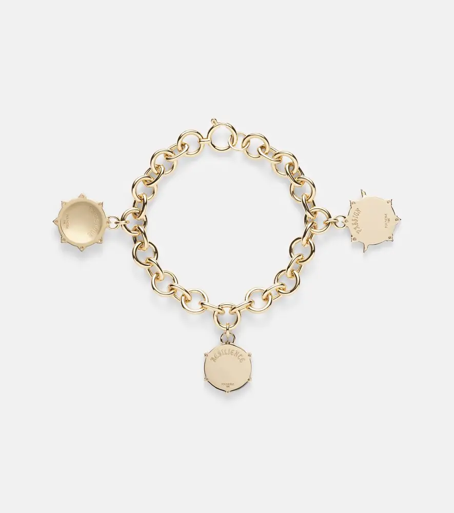 Foundrae Resilience Blossoms 18kt gold charm bracelet with diamonds | Thumbnail 3
