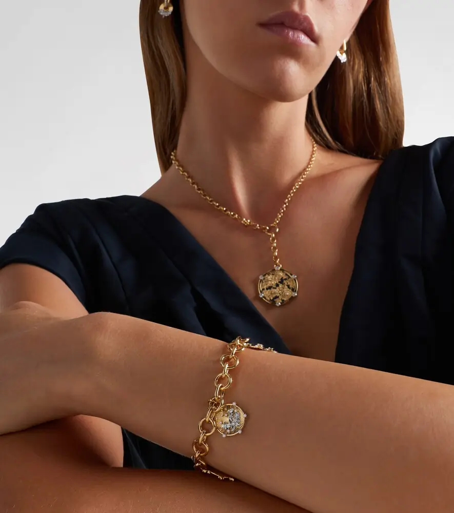 Foundrae Resilience Blossoms 18kt gold charm bracelet with diamonds | Thumbnail 5