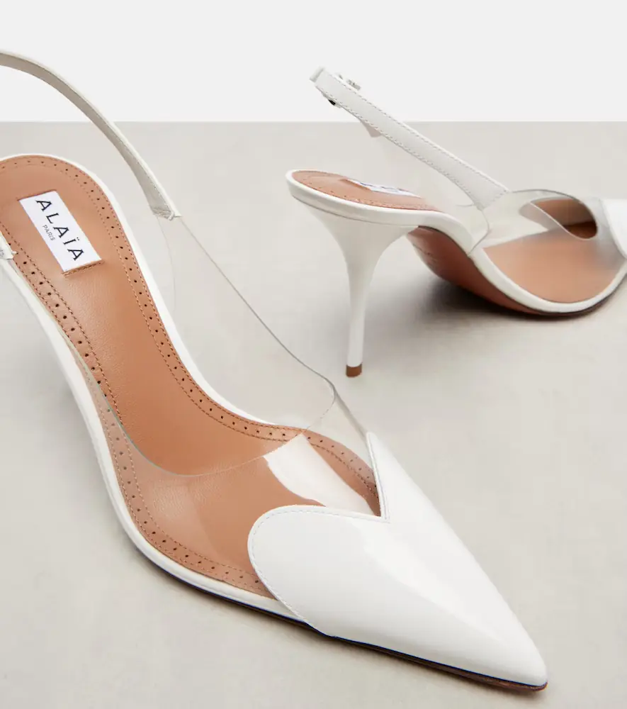 Alaïa Alaïa Le Coeur 90 patent leather slingback pumps | Thumbnail 4 Alaïa Alaïa Le Coeur 90 patent leather slingback pumps | Thumbnail 4